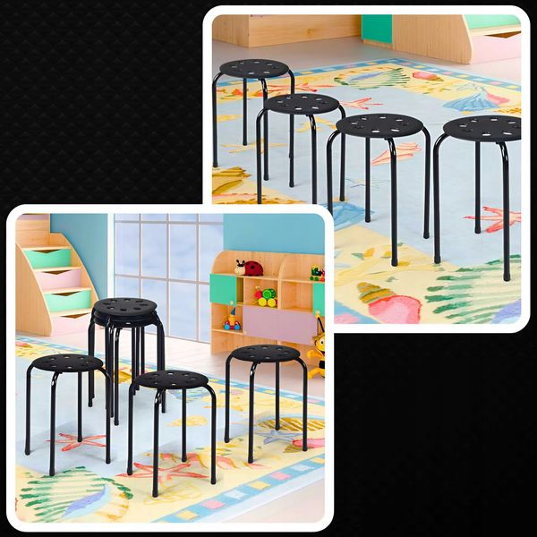 Taboret MEMFLOW czarny 45 cm zdjęcie 5