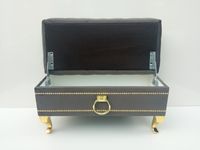 Pufa ławka Caro glamour złoto