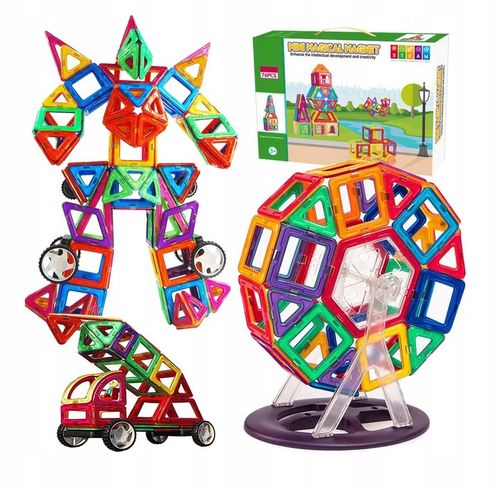 KLOCKI MAGNETYCZNE PANELE NEODYMOWE 76 EL DUŻY ZESTAW EDUKACYJNY DLA DZIECI na Arena.pl