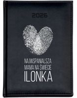 KALENDARZ A6 2026 TYGODNNIOWY PLANER prezent dla mamy nadruk z imieniem