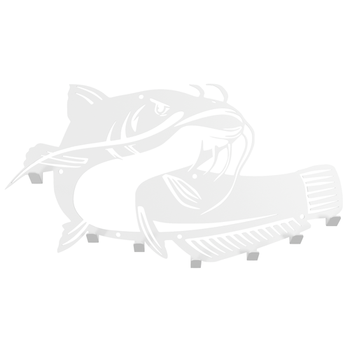 Metalowy wieszak ścienny na kurtki ubrania klucze loftowy RYBA SUM biały na Arena.pl