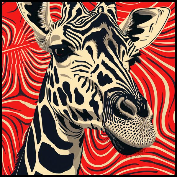 Plakat 80x80cm Wzrok Żyrafy zdjęcie 2