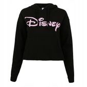 Disney krótka bluza z kapturem i prostym logo L