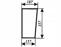 szyba przednia dolna do ciągnika T25 A Władimirec kabina czeska