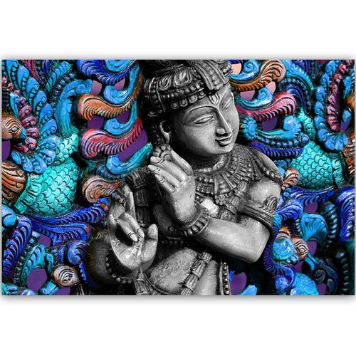 Obraz na płótnie - Canvas, Budda na mozaikowym tle 2 90x60 na Arena.pl