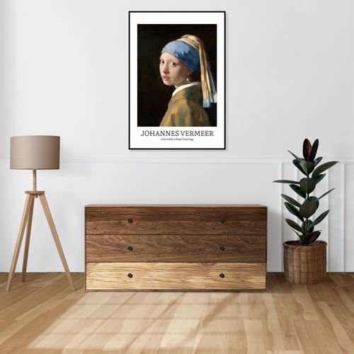 Plakat 60x80cm Design Girl with a Pearl, Vermeer Vintage do Salonu na Arena.pl