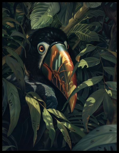 Plakat 50x65cm Skryty Tukan zdjęcie 2