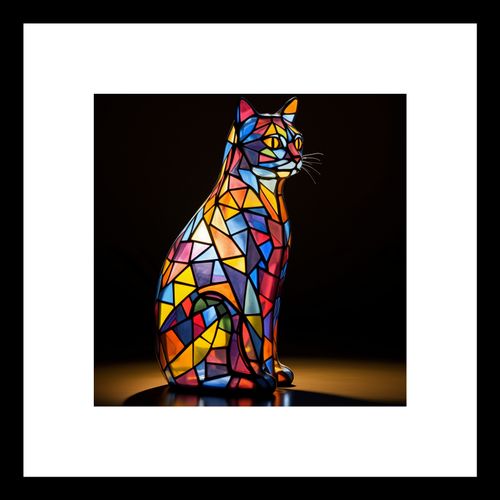 Plakat 20x20cm Koci Witraż na Arena.pl