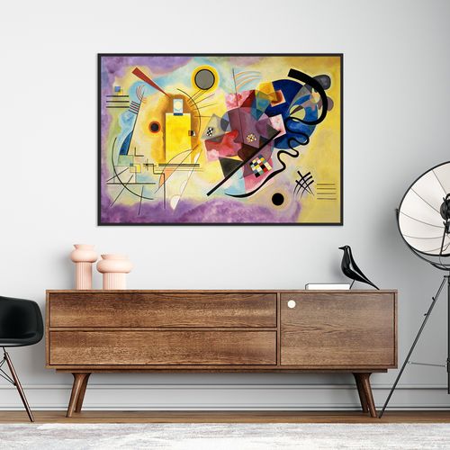 Plakat Kandinsky żółty czerwony niebieski 21x29,7 cm A4 na Arena.pl