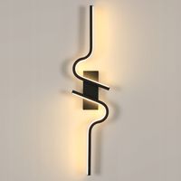 LAMPA LED KINKIET ŚCIENNA CZARNY WEWNETRZNY NOWOCZESNY DO SALONU 16W 3000K