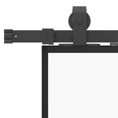 Drzwi przesuwne z zestawem okuć czarne 102x205 cm ESG szkło na Arena.pl
