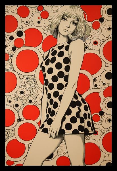 Plakat 20x30cm Czerwone Kropki zdjęcie 2