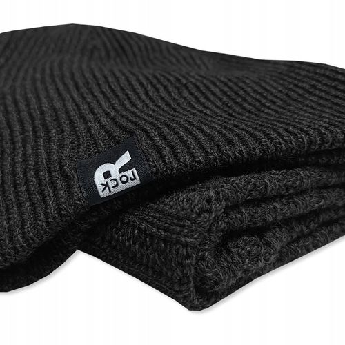 Zimowy KOMPLET Męski CZAPKA + KOMIN + RĘKAWICZKI DO TELEFONU CIEPŁY czarny na Arena.pl