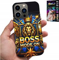 ETUI DO IPHONE 16 PRO - BOSS LEW Z KORONĄ NA TARCZY CASE + FOLIA