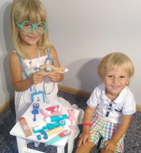 DUŻY DREWNIANY ZESTAW LEKARSKI DOKTOR LEKARZ na Arena.pl