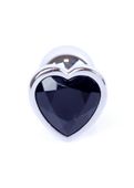 Plug-Jewellery Silver  Heart PLUG- Black
