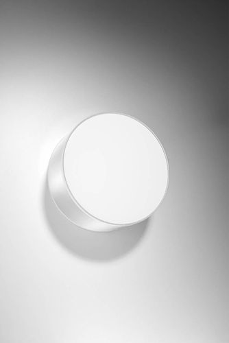 Okrągła LAMPA ścienna SL.0128 koło OPRAWA kinkiet szary na Arena.pl