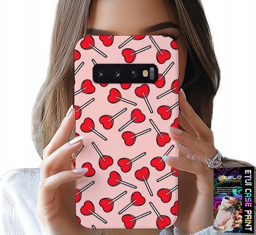 ETUI DO SAMSUNG GALAXY S10 PLUS - KOBIECE, MODNE WZORY LIZAKI W SERCA CASE na Arena.pl