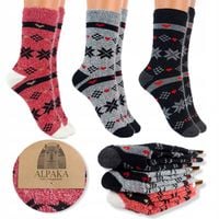 3x WEŁNIANE SKARPETKI damskie ALPAKA TERMOAKTYWNE CIEPŁE skarpety 39-42