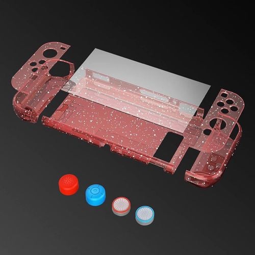 etui na nintendo switch czerwony brokat na Arena.pl
