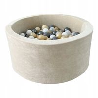 Suchy basen z kulkami 40x90 Velvet Krem + 250 piłek - DOWOLNY MIX