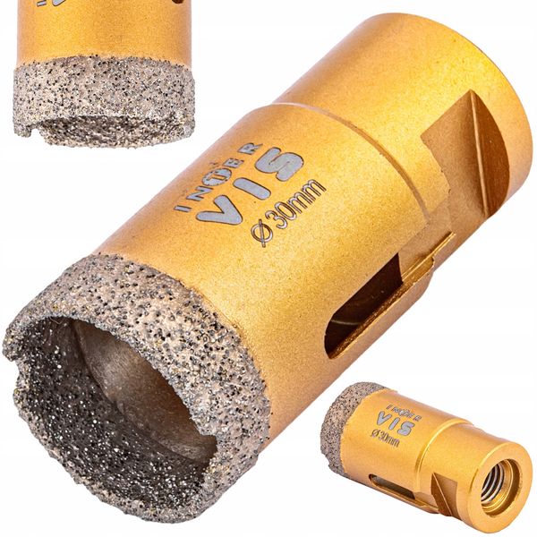 WIERTŁO DIAMENTOWE KORONKA OTWORNICA GRES 30MM M14 zdjęcie 1