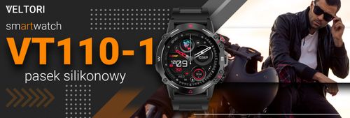 Smartwatch Veltori VT110-1 Czarny Pasek Silikonowy na Arena.pl
