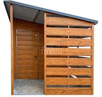 Schowek domek ogrodowy 2,5x4m + wiata 1,5 m drzwi drewnopodobny TS1154