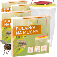 PUŁAPKA NA MUCHY OSY MUSZKI OWADY LATAJĄCE WOREK Z WABIKIEM SKUTECZNA 4 SZT