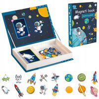Układanka magnetyczna puzzle Montessori 54el. kosmos książka edukacyjna