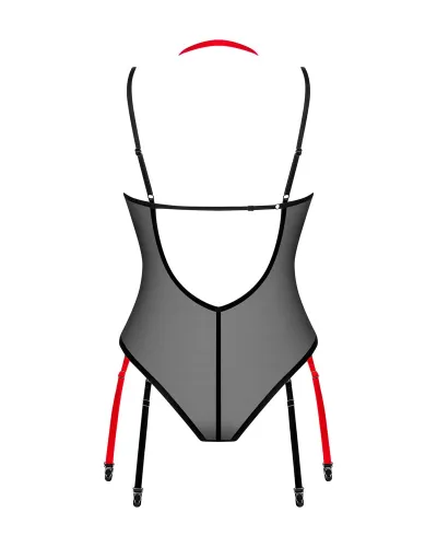 obsessive glandez body połprzezroczyste czarne xl/2xl z odpinanymi paskami na Arena.pl