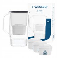 Plastikowy dzbanek filtrujący Wessper D1 SOLID 2,8l czarny + 4x filtr wody