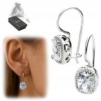 Kolczyki srebrne pr. 925 Eleganckie Kolczyki na Biglu z Cyrkonią na Prezent