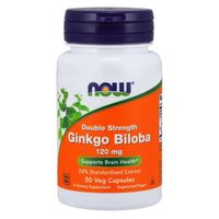 NOW FOODS Ginkgo Biloba stand ekstrakt 50:1 Miłorząb Japoński (50 kaps.