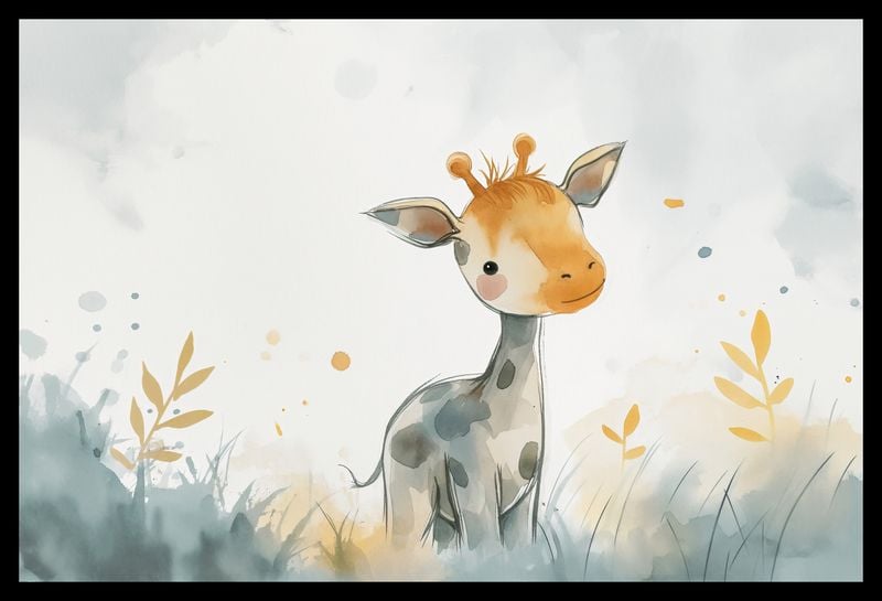 Plakat 45x30cm Mała Żyrafka zdjęcie 2