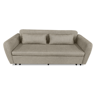 Sofa wypoczynkowa Lily brązowa szenilowa rozkładana do spania salonu