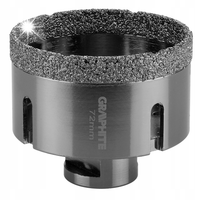 Otwornica diamentowa 72 mm x M14, GRAPHITE 55H316