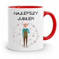 Dla Jubilera Kubek Czerwony Najlepszy Jubiler Z Nadrukiem Ze Zdjęciem