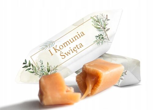 KRÓWKI NA ŚLUB CHRZEST KOMUNIĘ 1 KG Personalizowane krówki prezentowe na Arena.pl