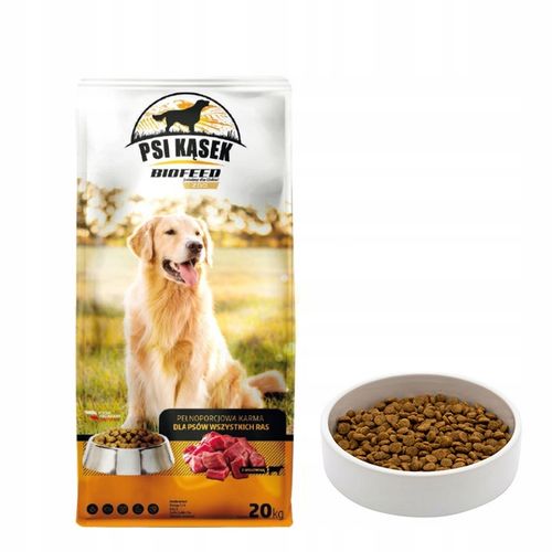 PSI KĄSEK BioFEED Karma dla psa z wołowiną 20kg na Arena.pl