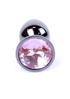 plug-jewellery dark silver plug- rose