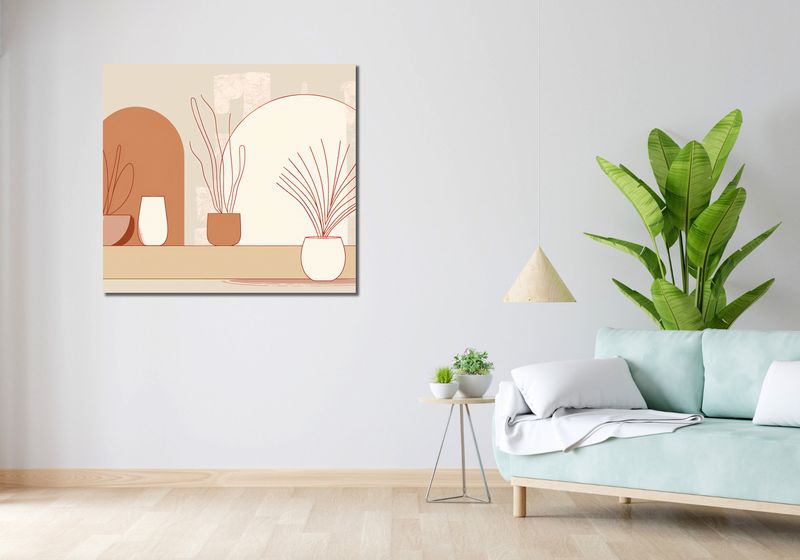 Obraz 100x90cm Widok Roślin zdjęcie 2