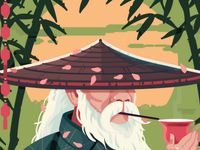 Plakat 80x60cm Starszy Dziadzio