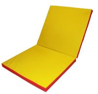 Materac gimnastyczny Gamma 200x100x5 cm składany dwuczęściowy czerwono-żółty