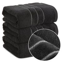 Ręcznik kąpielowy miękki puszysty gram. 500 GSM 70x140 SIBEL czarny