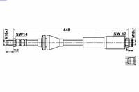 Fiat Panda 2 100hp Zestaw Przewodów Hamulcowych Elastycznych Gumowych