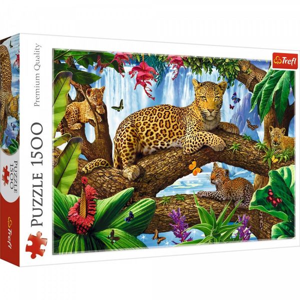 Puzzle 1500 elementow Odpoczynek wsrod drzew zdjęcie 1