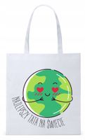 Dla Taty Ojca Tatusia Torba Eco Biała Shopper Z Nadrukiem Ze Zdjęciem