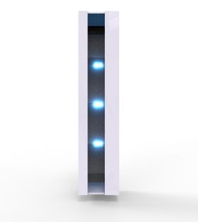 VIGO NEW biała - szafka ze szklanymi półkami + LED, podwieszana