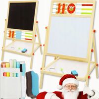 TABLICA MAGNETYCZNA KREDOWA 2W1 DWUSTRONNA DLA DZIECI SUCHOŚCIERALNA ZESTAW